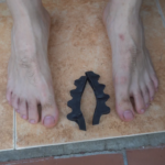 Toe separators before wearing it